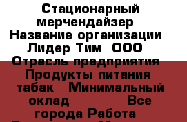 Стационарный мерчендайзер › Название организации ­ Лидер Тим, ООО › Отрасль предприятия ­ Продукты питания, табак › Минимальный оклад ­ 16 500 - Все города Работа » Вакансии   . Мордовия респ.